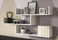 Półki do salonu - Półka wisząca 3 Trent biała - miniaturka - grafika 1