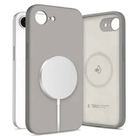Etui i futerały do telefonów - Etui TECH-PROTECT Liquid Silicone MagSafe do Apple iPhone 16E Kamienny - miniaturka - grafika 1