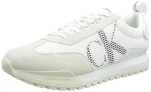 Calvin Klein Jeans Męskie sneakersy z siatki na zęby, białe/kremowe białe, rozmiar 11 UK, Biały kremowy biały, 43.5 EU - Sneakersy męskie - miniaturka - grafika 1