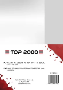 Okładka na zeszyt Krystaliczna TOP2000 A5, 90mic. - Szkolne artykuły papiernicze - miniaturka - grafika 1