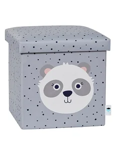 STORE IT Hocker "Panda" w kolorze szarym ze schowkiem - 35 x 35 x 35 cm - Leżaczki i huśtawki - miniaturka - grafika 1