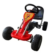 Jeździki dla dzieci - vidaXL Gokart na pedały w kolorze czerwonym - miniaturka - grafika 1