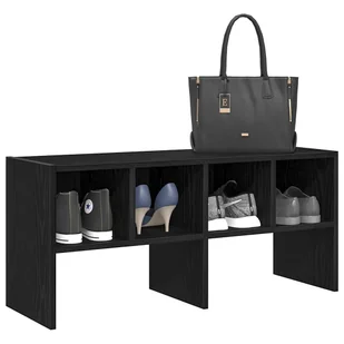 Stojak na buty, sztaplowany, czarny, 89,5x30x40 cm Lumarko! - Pokrowce na ubrania - miniaturka - grafika 1