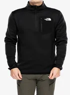 Bluzy sportowe męskie - Bluza bez kaptura The North Face Crest 1/4 Zip - tnf black - miniaturka - grafika 1