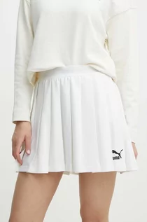 Spódnice - Puma spódnica kolor biały mini rozkloszowana 624237 - grafika 1