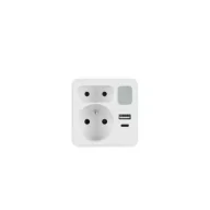 Przedłużacze i rozgałęźniki - Plast-Rol Rozgałęźnik dwukrotny z lampką 1x usb + 1x usb c - miniaturka - grafika 1