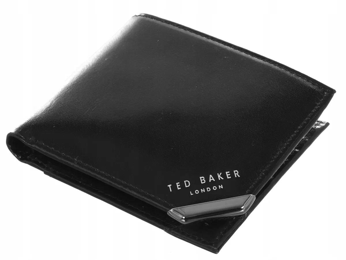 TED BAKER LONDON - PORTFEL 267037 BLACK KORNERR portfel skórzany