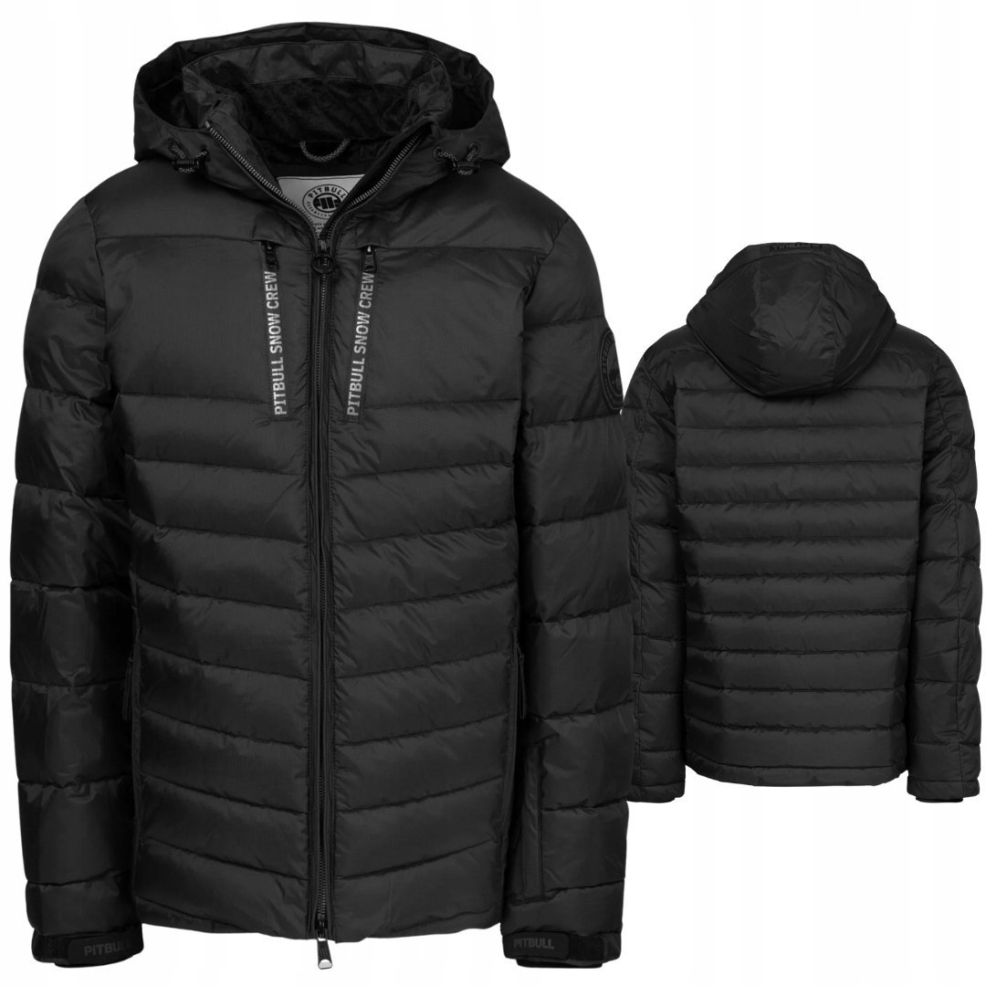 PITBULL WEST COAST KURTKA MĘSKA ZIMOWA Z KAPTUREM CRESTLINE CZARNA S