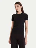 Koszulki i topy damskie - Calvin Klein T-Shirt LV044D308G Czarny Slim Fit - miniaturka - grafika 1