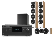 Kino domowe - NAD T 758 V3i (czarny) + Diva 6 + 7 (dąb) + BASSO 880 (czarny) - miniaturka - grafika 1