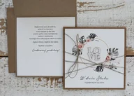 Kartki okolicznościowe i zaproszenia - Wyjątkowa kartka ślubna ręcznie robiona z gotowymi życzeniami - miniaturka - grafika 1