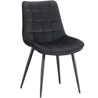 Krzesła - Krzesło welurowe czarne ART830 - miniaturka - grafika 1