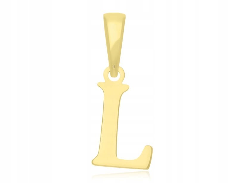 Złota Zawieszka Literka L 585 Damska Gładka Wisiorek Na Łańcuszek
