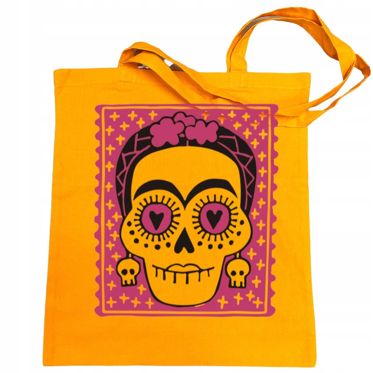 Torba na zakupy nadruk różowa CZASZKA MEKSYKAŃSKA