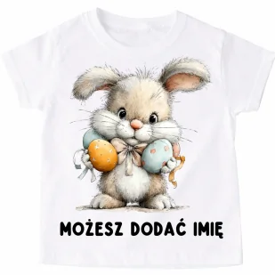 Koszulka z zajączkiem na Wielkanoc - wzór zajączek60-26 - Koszulki dla dziewczynek Koszulka z zajączkiem na Wielkanoc - wzór zajączek60-26 - Koszulki dla dziewczynek - miniaturka - grafika 1
