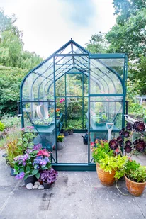 VITAVIA szklarnia ogrodowa ORION 5000, zielona (1,93 m x 2,57 m) + baza - Szklarnie ogrodowe - miniaturka - grafika 5