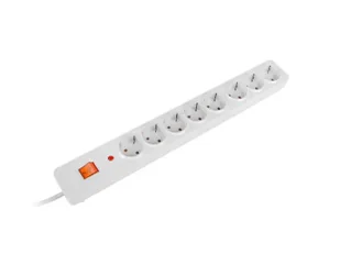 Listwa przeciwprzepięciowa Acar X8 Schuko 5,0m szara - Listwy zasilające - miniaturka - grafika 1