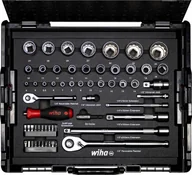 Zestawy narzędziowe - Wiha socket wrench and bit set 1/4 and 1/2, 60 pieces with 2 ratchets and plug-in handle, in L-BOXX - miniaturka - grafika 1