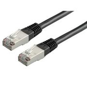 Kable miedziane - Roline FTP Patch Cable konf Kat 5e black 0,5m 21.15.0185 - miniaturka - grafika 1
