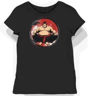 Koszulki i topy damskie - Koszulka damska czarna z nadrukiem moc sumo XS - miniaturka - grafika 1