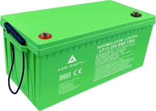 AZO Digital Akumulator LiFePO4 LP12-200 200Ah 12V 150A Bluetooth mata grzewcza - Ładowarki i akumulatory - miniaturka - grafika 1
