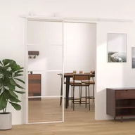 Zabezpieczenia dla dzieci - Lumarko Drzwi Przesuwne, Szkło Esg I Aluminium, 76X205 Cm, Białe! - miniaturka - grafika 1