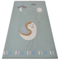 Dywany dla dzieci - DYWAN dla dzieci LOKO Ptaszek zieleń antypoślizgowy zielony 160x220 cm - miniaturka - grafika 1
