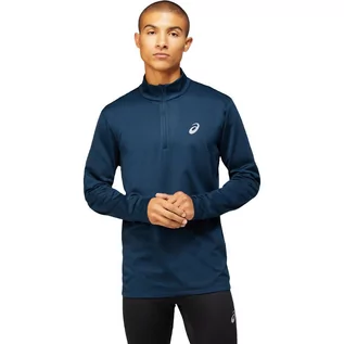 Koszulki i topy damskie - Asics Core Longsleeve 1/2 Zip Winter Top sportowy M Niebieska (2011C347-400) - grafika 1