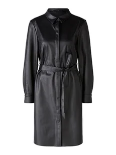 Oui Sukienka w kolorze czarnym ze skóry syntetycznej - Sukienki - miniaturka - grafika 1