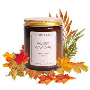 Świeca zapachowa DRZEWO KASZMIRU 250ml/55h świeca sojowa SPIRITANA - Świece - miniaturka - grafika 1