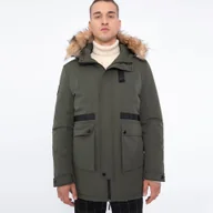 Kurtki męskie - Męska kurtka ocieplana prosta - miniaturka - grafika 1