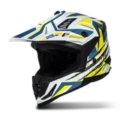Kaski motocyklowe - Kask Cross iXS iXS363 2.0 Złamany Biały Matowy/Niebieski/Żółty FluorescencyjnyXL - miniaturka - grafika 1