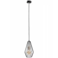 Lampy sufitowe - KET LAMPA wisząca druciana OPRAWA metalowy zwis złoty KET431 - miniaturka - grafika 1