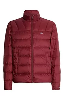 Kurtki męskie - Tommy Jeans Męska kurtka puchowa TJM Essential Light, Deep Rouge, M - grafika 1