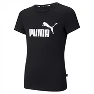 Koszulki dla dziewczynek - Puma Koszulka dziewczęca Ess logo G Czarny 104 587029 - miniaturka - grafika 1