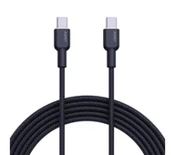 Kable USB - Aukey CB-NCC1-BK USB-C - USB-C, PD 60W, 1m, czarny - miniaturka - grafika 1