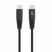 Kable USB - B.On Cotton kabel USB-C/USB-C 2m 80W (czarny) - miniaturka - grafika 1