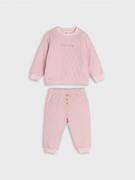 Śpiochy dla niemowląt - Sinsay - Komplet: bluza i spodnie - różowy - miniaturka - grafika 1