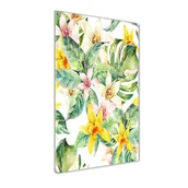 Foto gadżety - Foto obraz na szkle pionowy Tropikalne kwiaty - miniaturka - grafika 1