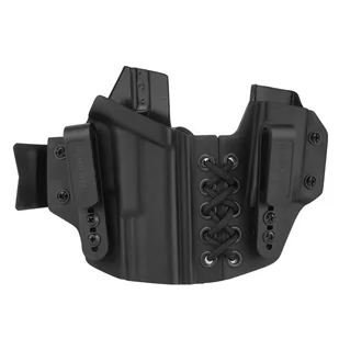 DOUBLETAP GEAR - Kabura wewnętrzna Kydex Appendix Elastic IWB z ładownicą do Glock 19 - Czarna - Odzież taktyczna i umundurowanie - miniaturka - grafika 1