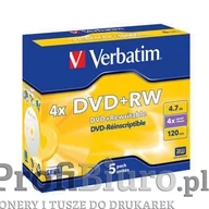 Nośniki danych - Płyty Verbatim DVD+RW 4.7GB x4 - Jewel Case - 5szt. - miniaturka - grafika 1