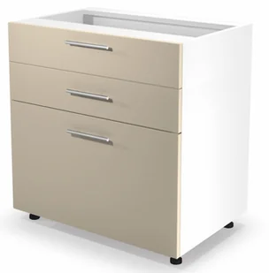 Szafka dolna z szufladami VENTO D3S-80/82 mechanizm Hettich front: beżowy - Szafki kuchenne - miniaturka - grafika 1