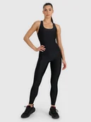 Legginsy - 4F Legginsy treningowe szybkoschnące damskie - czarne L - miniaturka - grafika 1