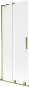 Parawany nawannowe - Mexen Velar L parawan nawannowy 2-skrzydłowy rozsuwany 80 x 150 cm, szron, złoty - 896-080-003-31-50 - miniaturka - grafika 1