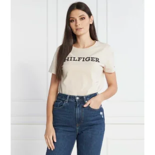 Tommy Hilfiger T-shirt | Regular Fit - Koszulki i topy damskie - miniaturka - grafika 1