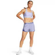 Spodnie sportowe damskie - Damskie spodenki treningowe Under Armour Play Up Short 3.0 - fioletowe - UNDER ARMOUR - miniaturka - grafika 1