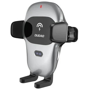 Dudao uchwyt samochodowy z wbudowaną ładowarką bezprzewodową Qi 15W szary F20xs-gray - Uchwyty samochodowe do telefonów - miniaturka - grafika 1