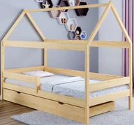 Łóżka dla dzieci i młodzieży - Pojedyncze łóżko dziecięce domek, sosna C4-E83 - miniaturka - grafika 1
