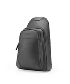 Plecaki - Plecak Na Jedno Ramię PUCCINI Czarny Ze Skóry Ekologicznej BML050P-1 - Empik - miniaturka - grafika 1