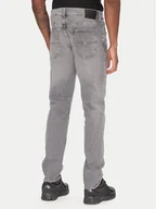 Spodnie męskie - Tommy Jeans Jeansy Scanton DM0DM21379 Szary Slim Fit - miniaturka - grafika 1